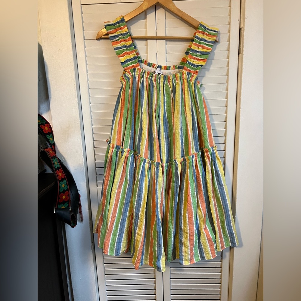 Striped Steele mini dress.